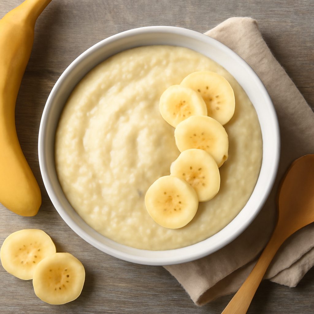 Pappa lattea al miglio con banane (7-9 mesi)