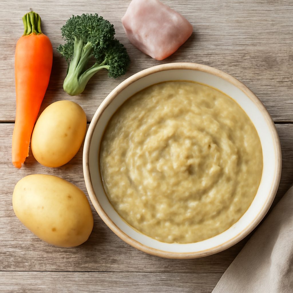Pappa verdure patate e tacchino (5-6 mesi)