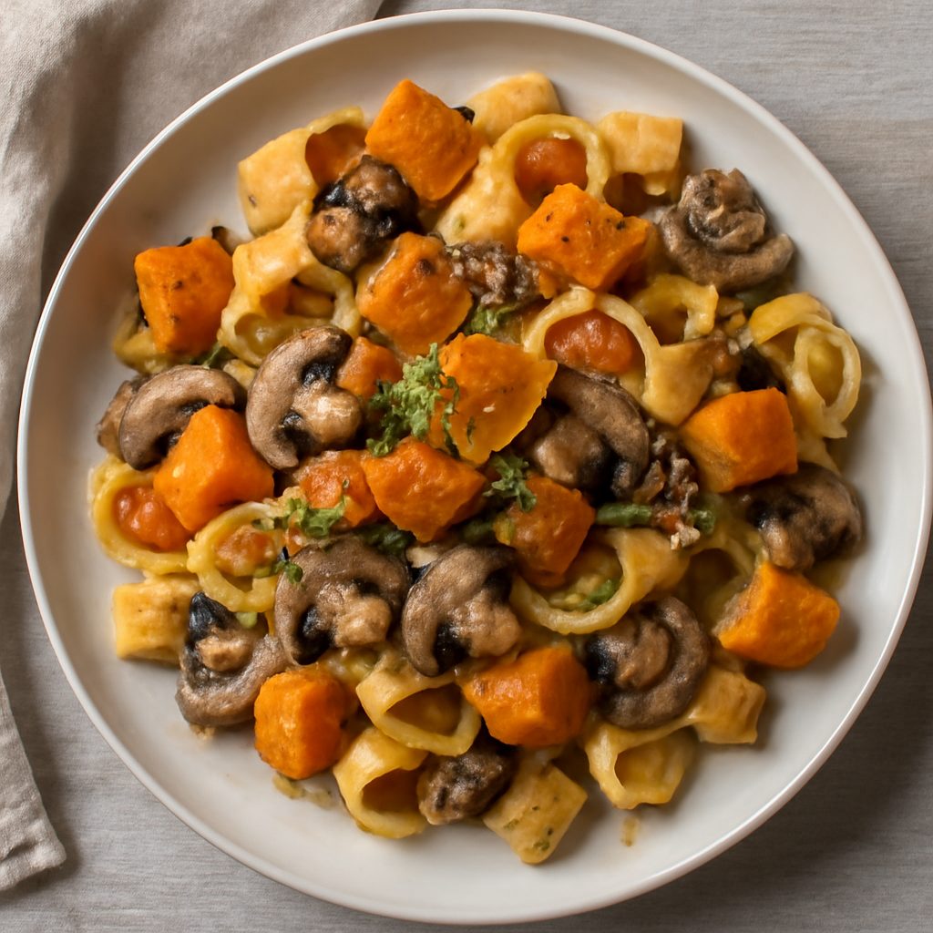 Pappardelle invernali zucca e funghi