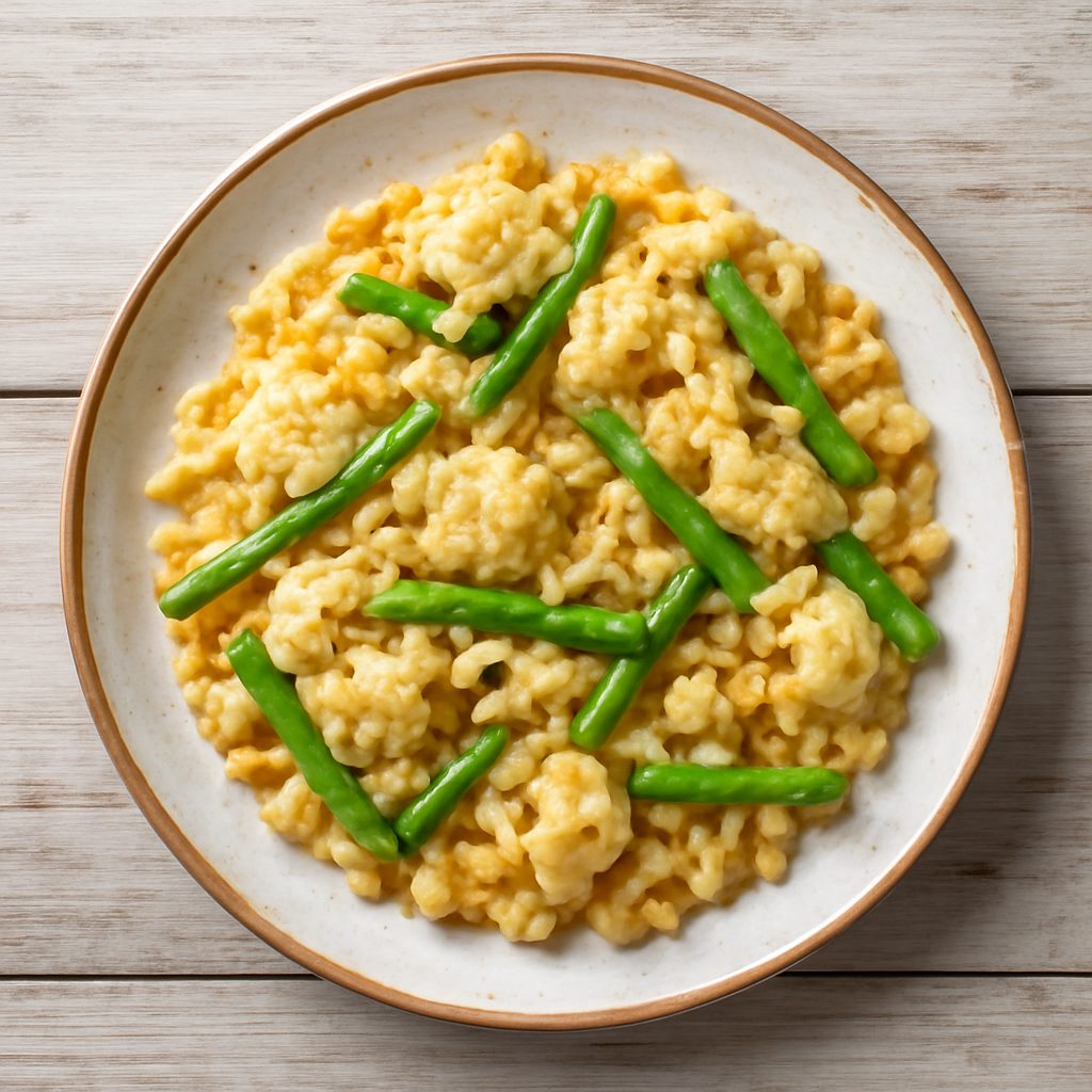 Pasta risottata con cavolfiori e fagiolini