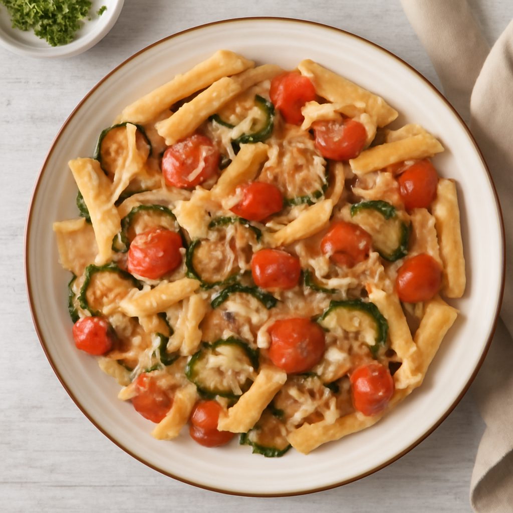 Pasta tonno, zucchine e pomodorini