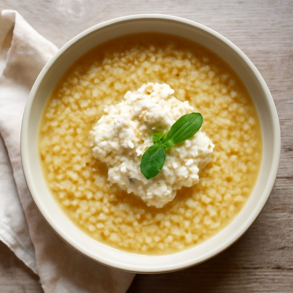 Pastina in brodo di carne con ricotta (7-9 mesi)