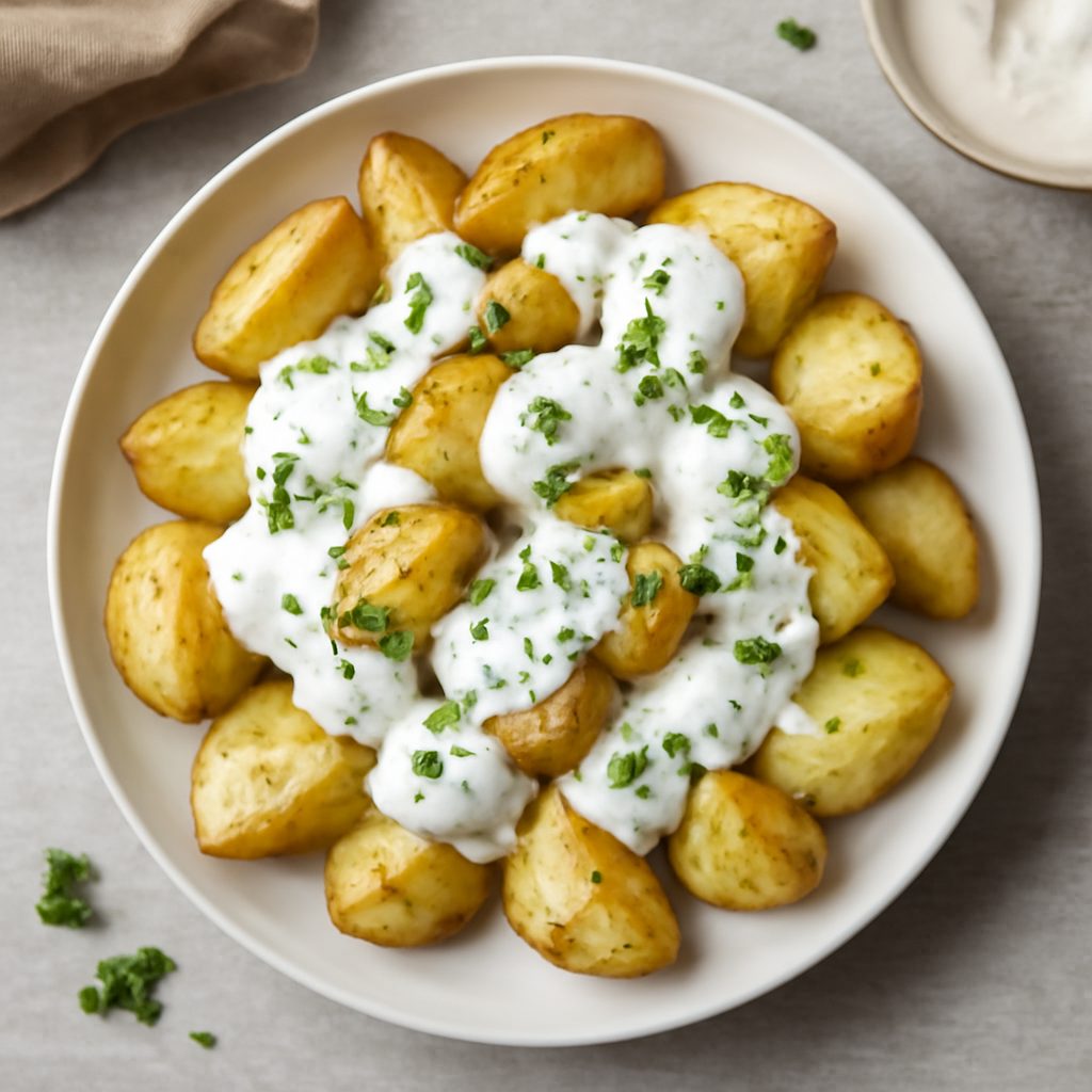 Patate con salsa allo yogurt