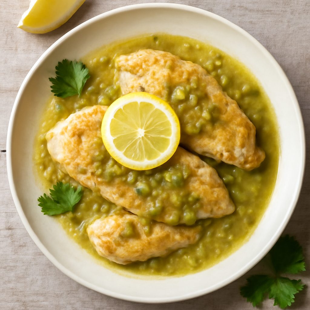 Petto di pollo al limone in salsa di sedano