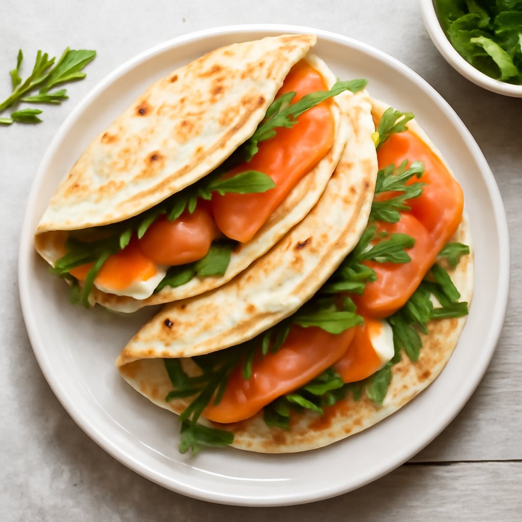 Piadine con salmone affumicato