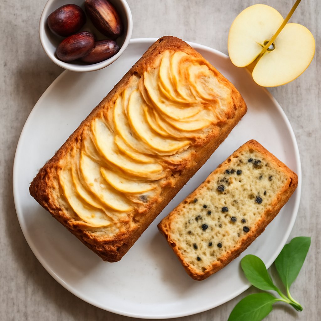 Plumcake mele e datteri senza glutine