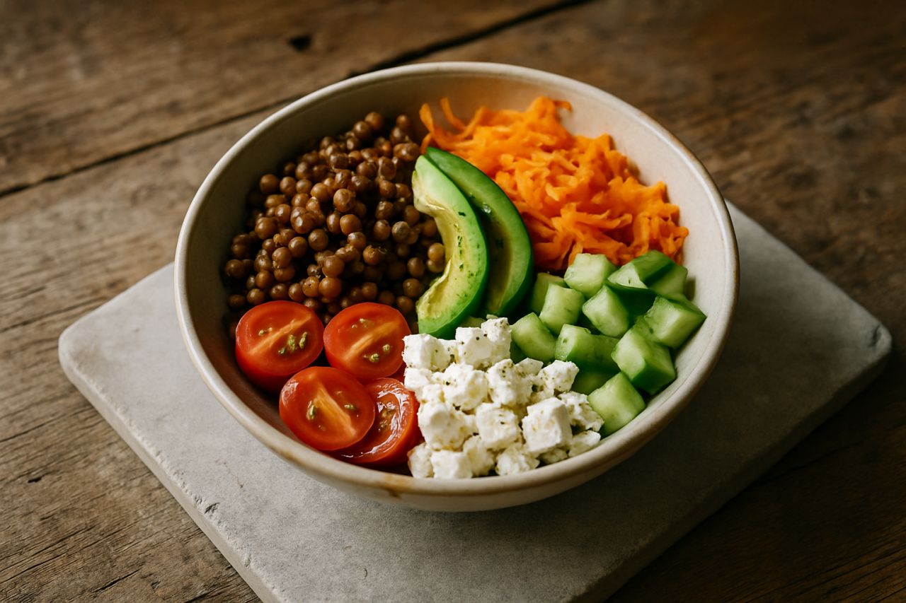 Poke Bowl di Lenticchie e Feta
