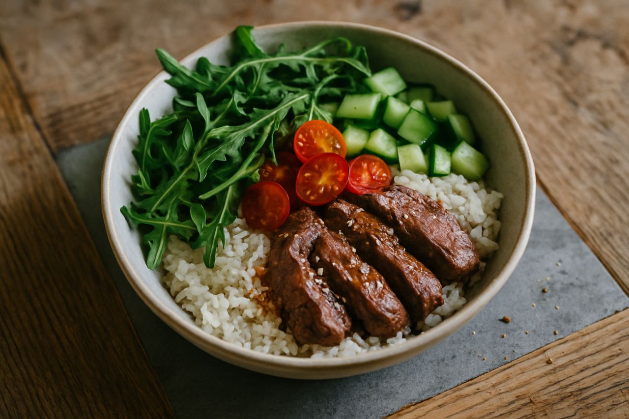 Poke Bowl di Manzo e Rucola