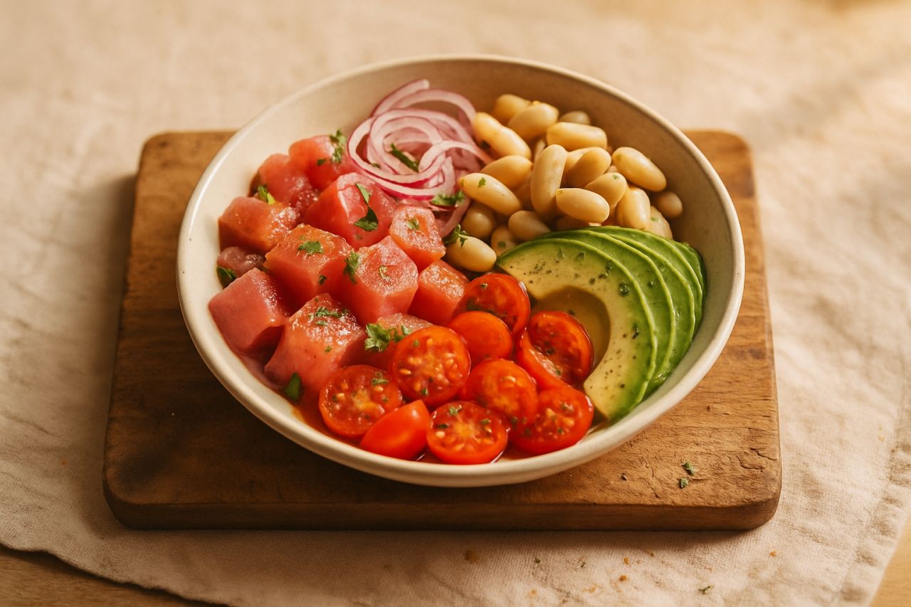 Poke Bowl di Tonno e Fagioli