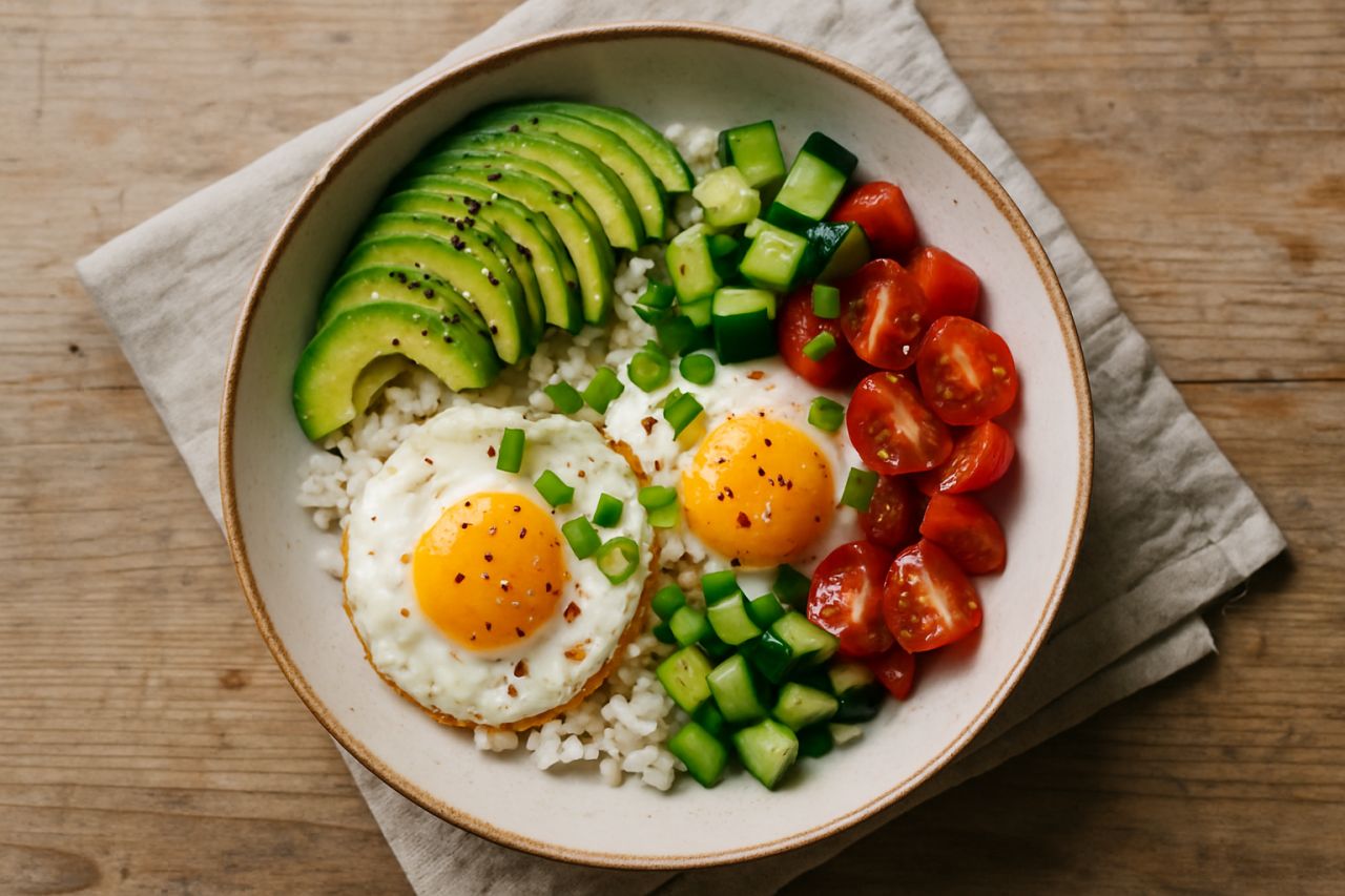 Poke Bowl di Uova e Avocado