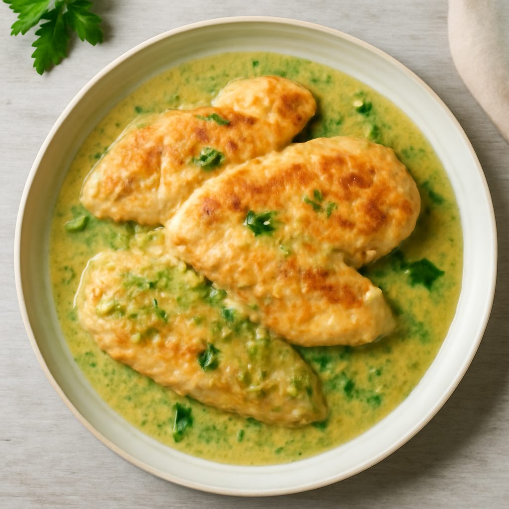 Pollo con crema di verdure