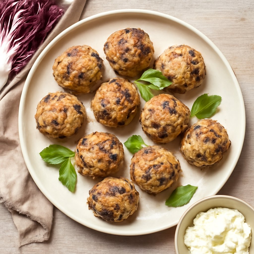 Polpette di radicchio e ricotta