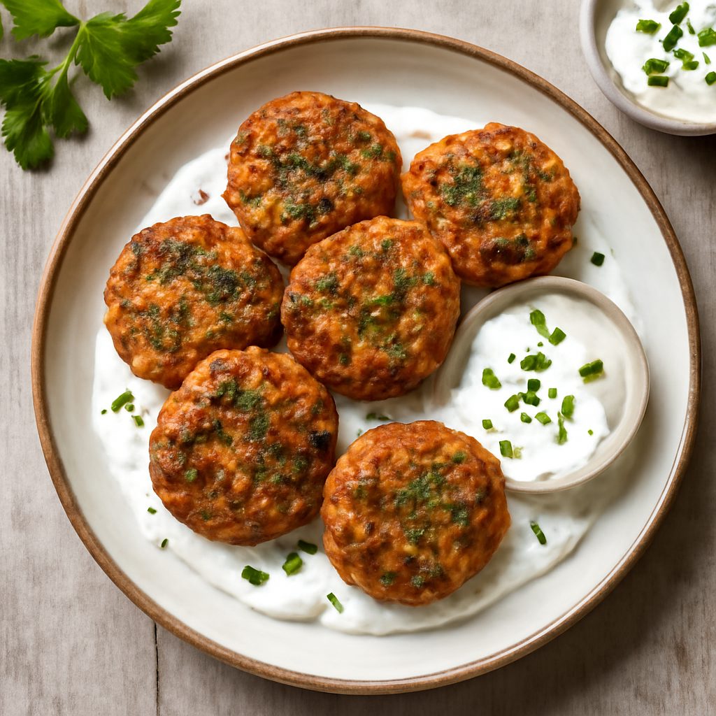 Polpette di verdure con salsa allo yogurt (senza glutine)