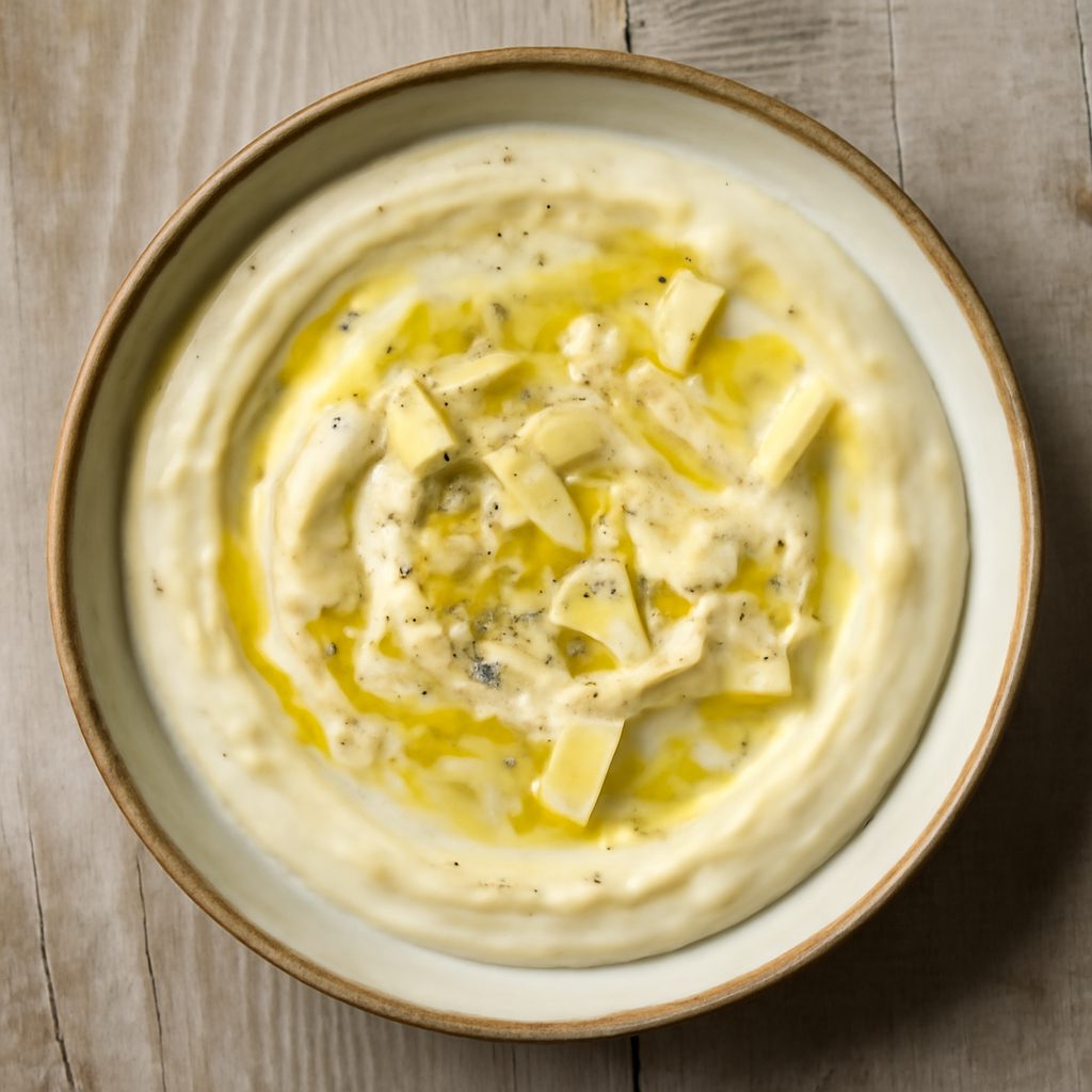 Purè di topinambur e cioccolato bianco