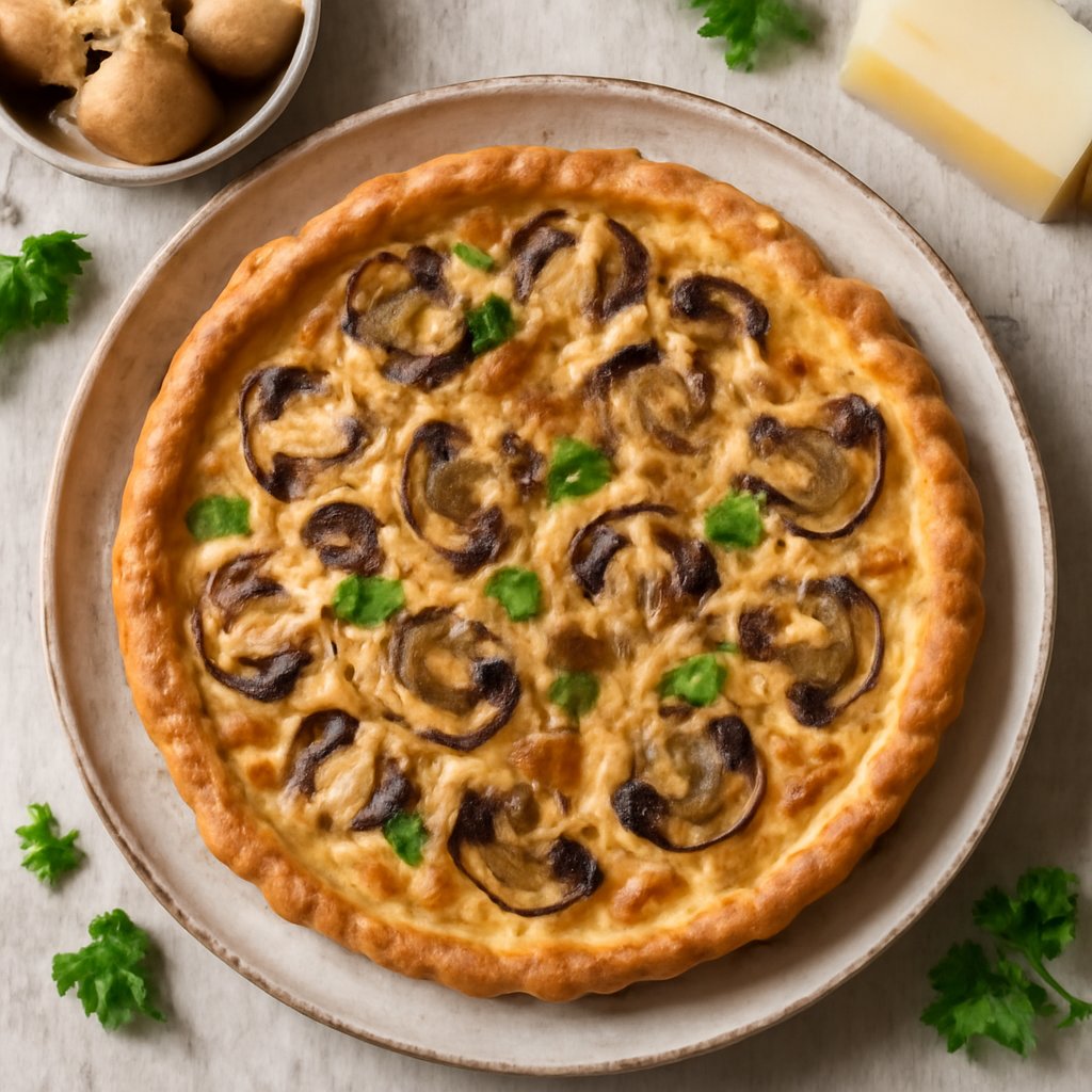 Quiche ai funghi e Fontina