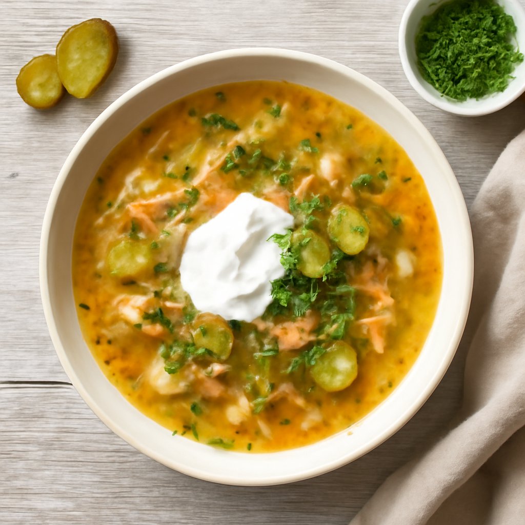 Rassolnik (zuppa di cetriolini)
