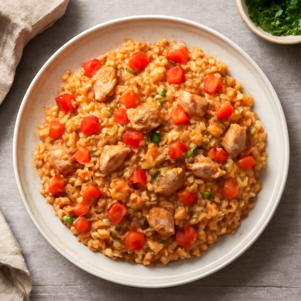 Risotto ai peperoni e tonno