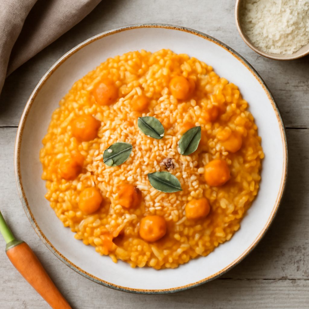 Risotto arancione con zucca e carota