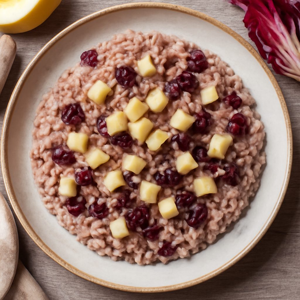 Risotto mele e radicchio rosso