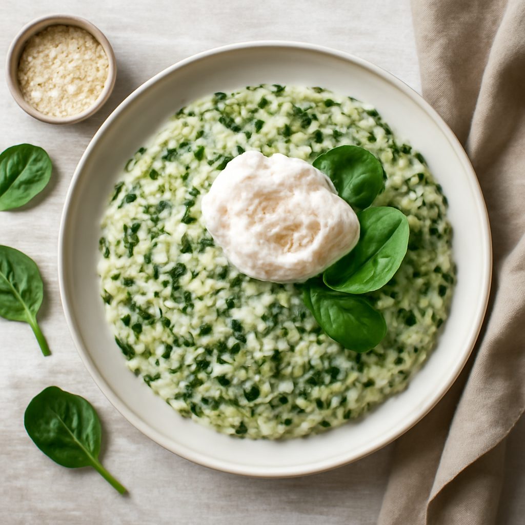 Risotto ricotta e spinaci