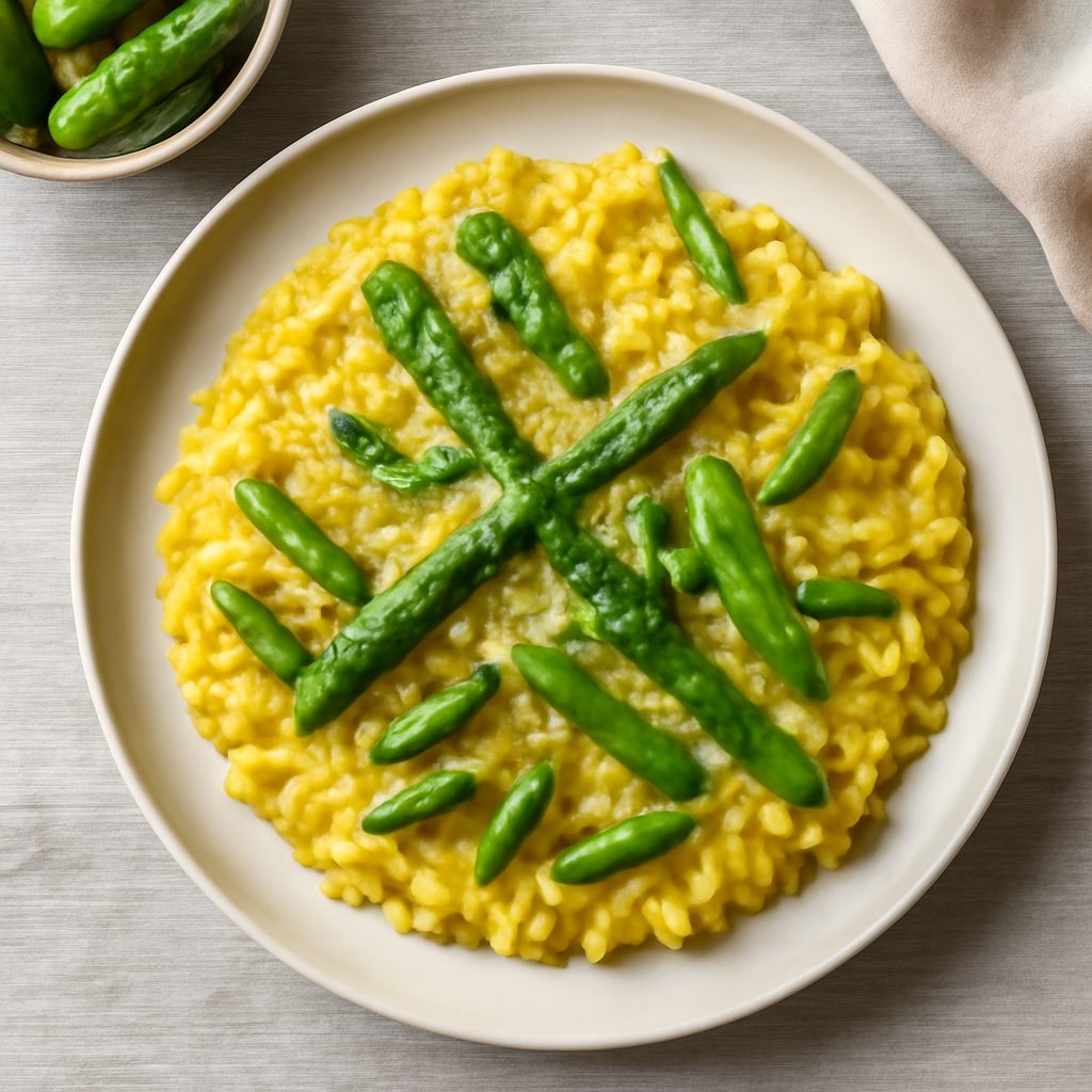 Risotto zafferano e asparagi