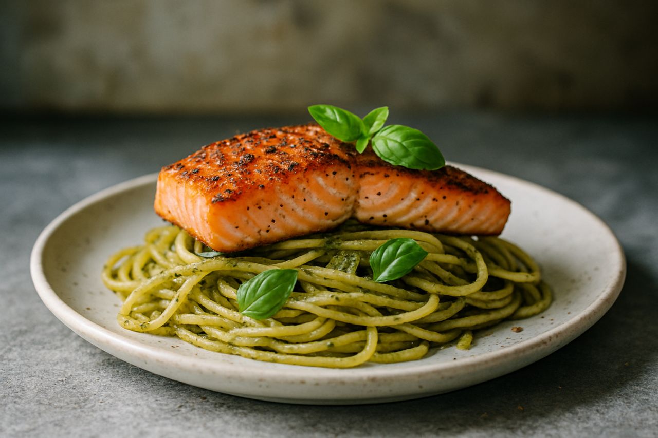 Salmone Speziato al Pesto