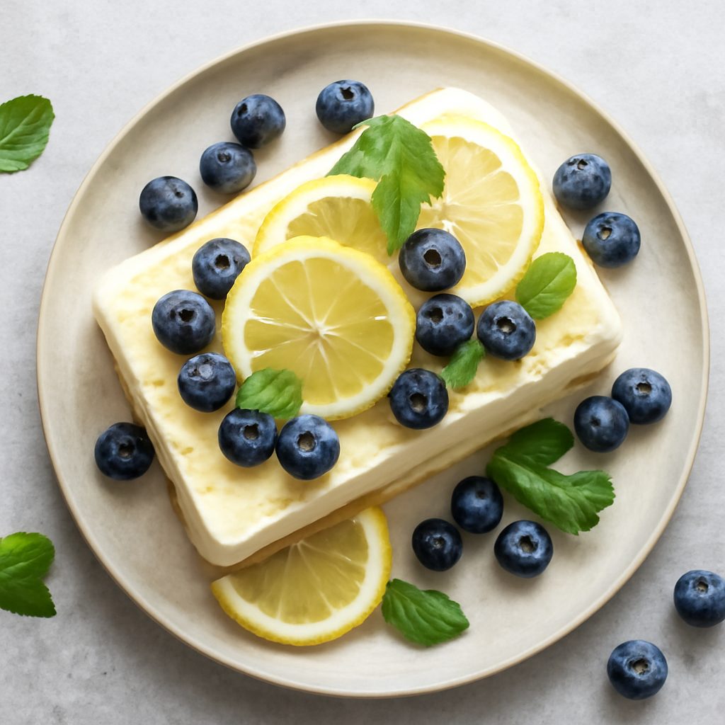 Semifreddo al limone e mirtilli