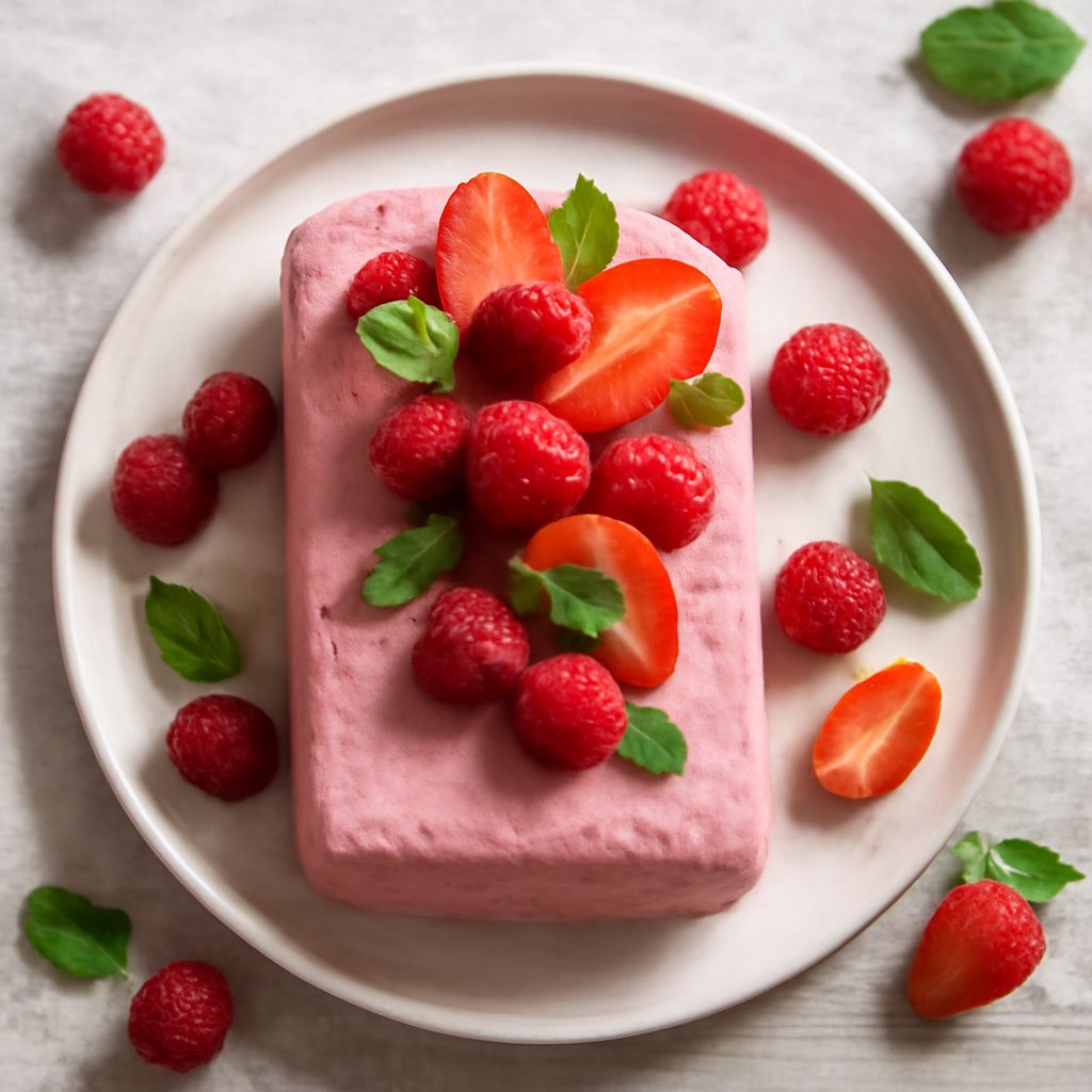 Semifreddo alle fragole e lamponi (vegan)