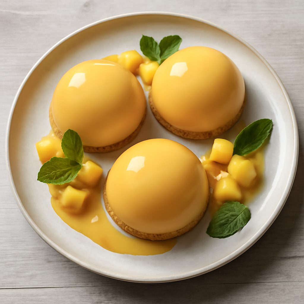 Semisfere cheesecake al mango