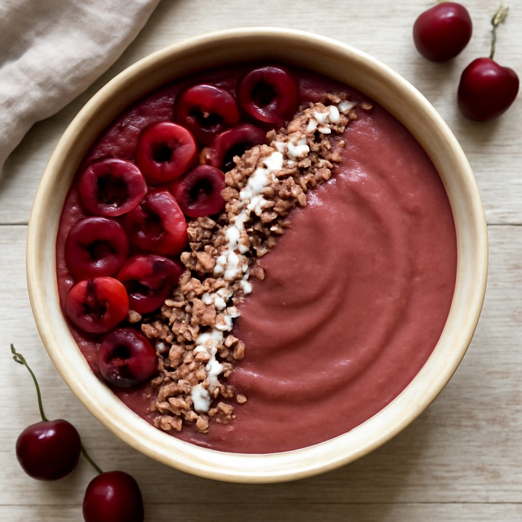 Smoothie Bowl ciliegie e cacao