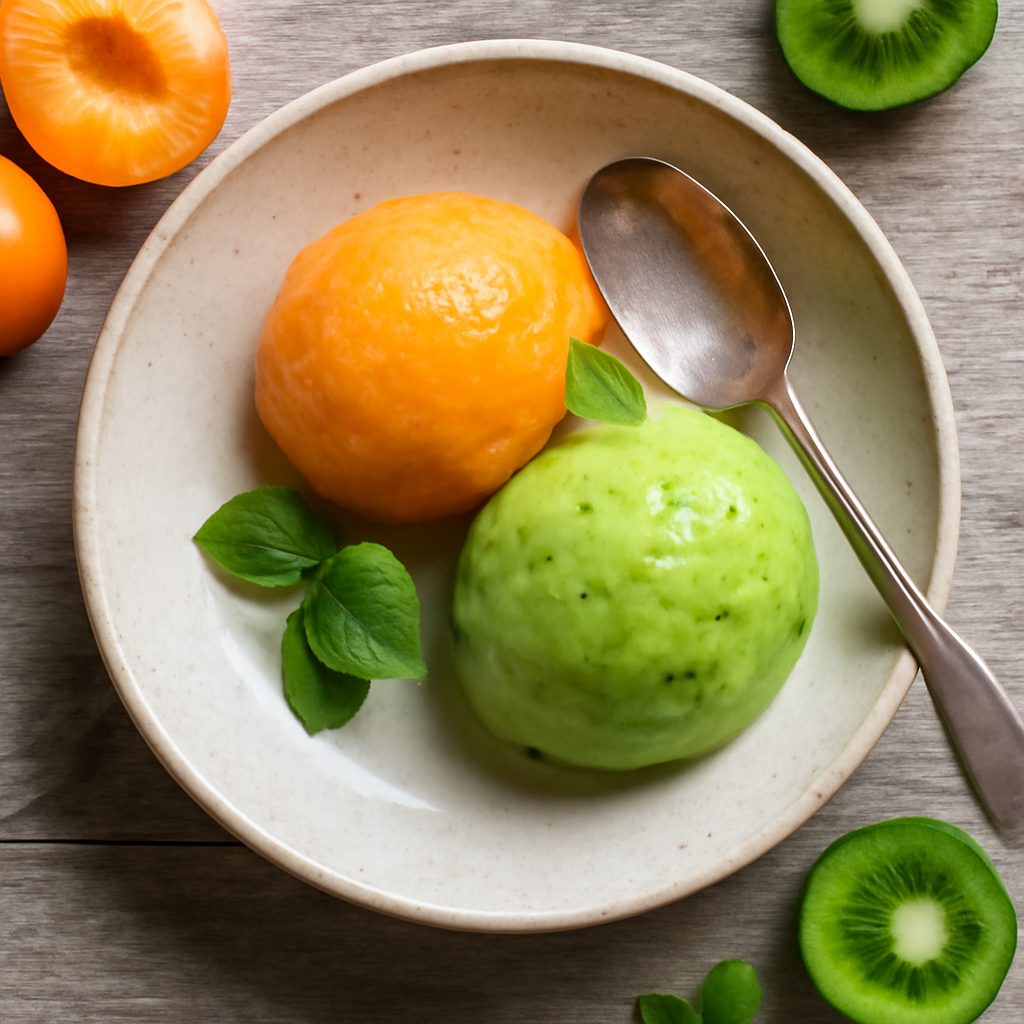 Sorbetto albicocca e kiwi