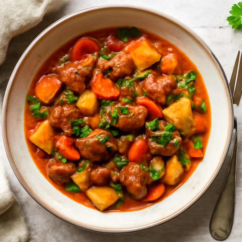 Spezzatino di manzo con verdure speziate