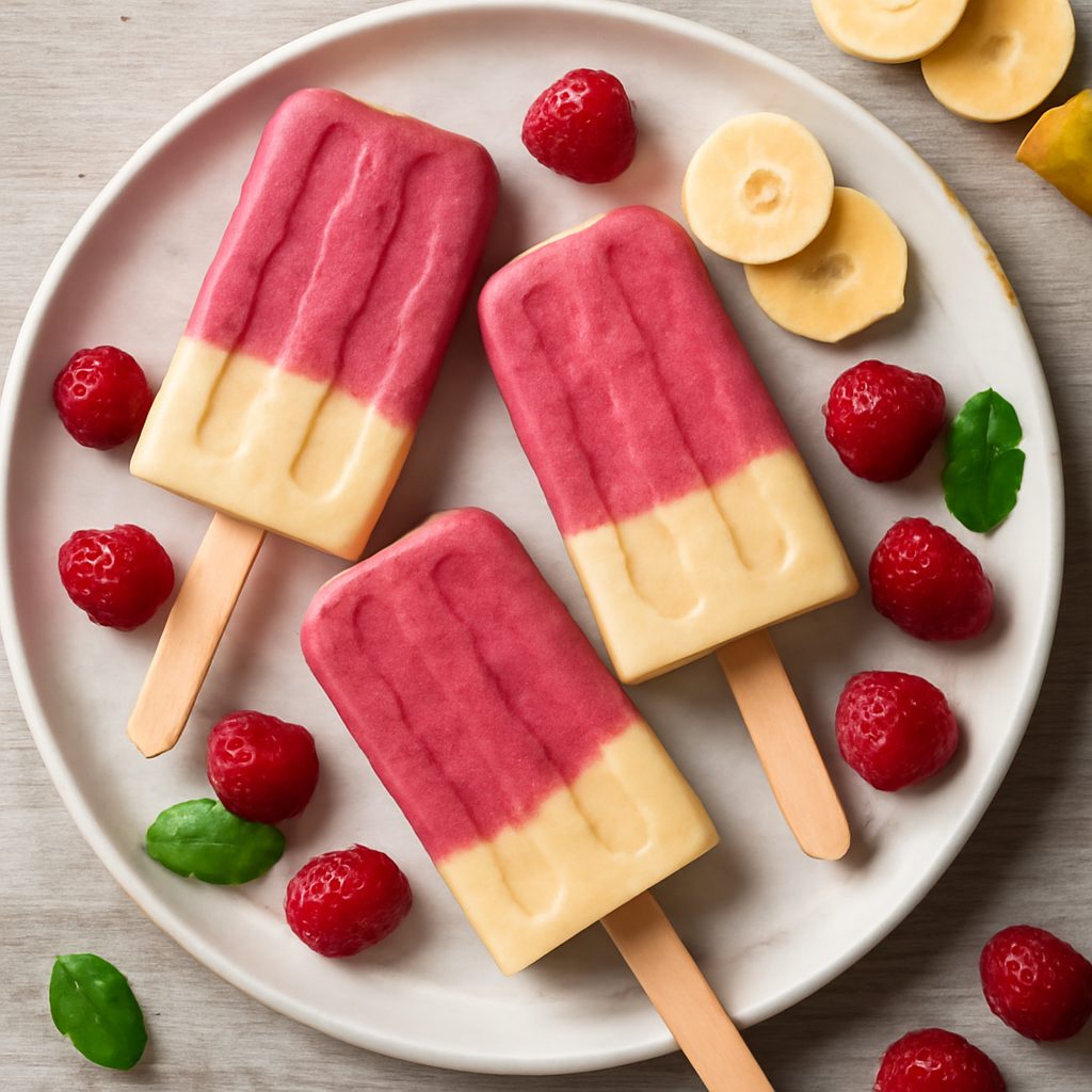 Stecchi alla banana e lampone