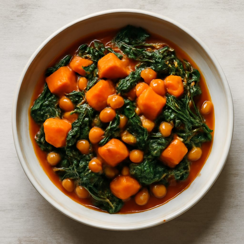 Stufato di zucca, ceci e cavolo nero