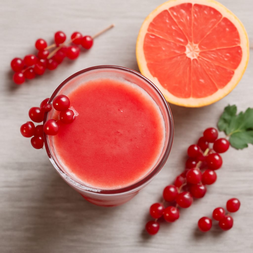 Succo di ribes rossi e pompelmo rosa