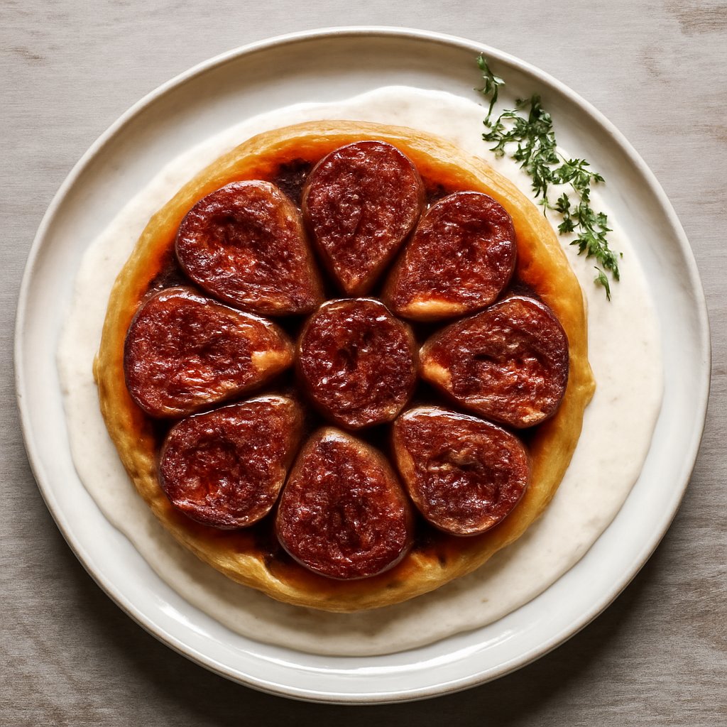 Tarte tatin di fichi con salsa dolce al caprino