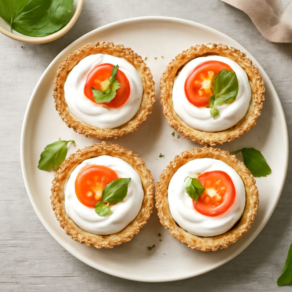Tartellette di avena con crema al formaggio