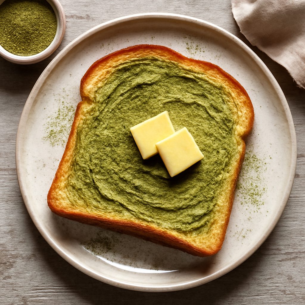 Toast al burro matcha