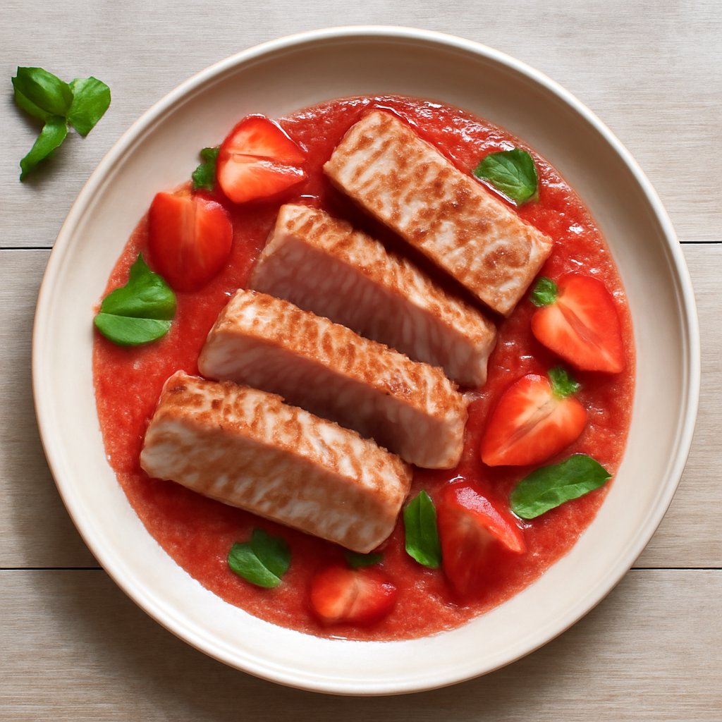 Tonno fresco alla salsa di fragole