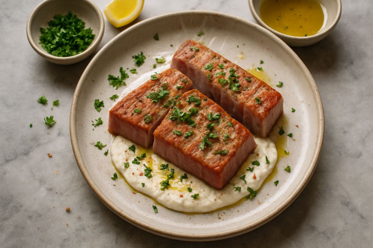 Tonno Speziato alla Salsa di Yogurt