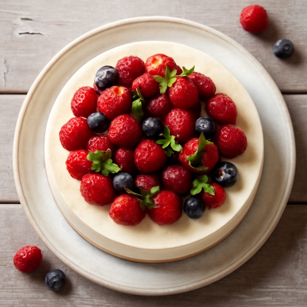 Torta bavarese al cioccolato bianco e frutti rossi