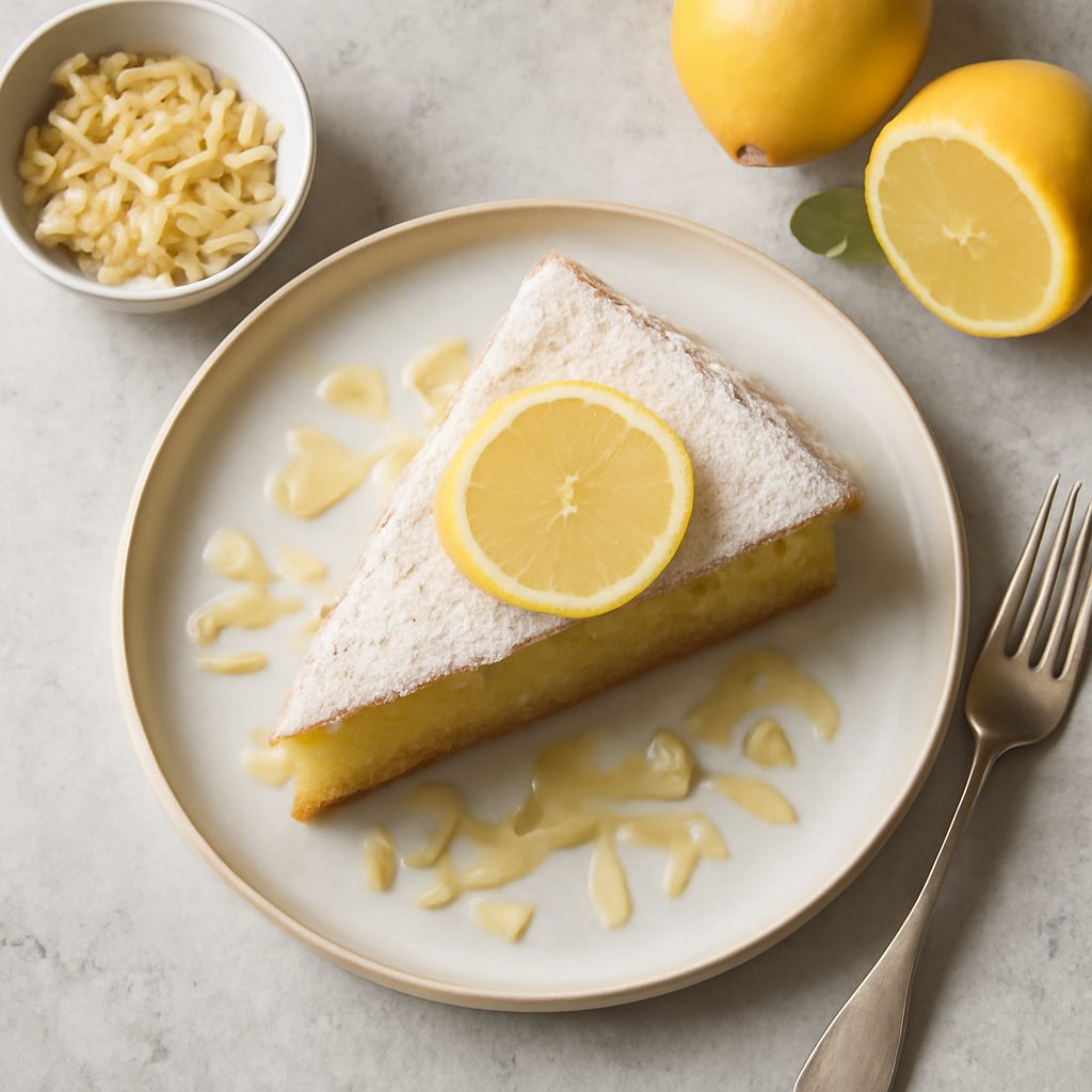 Torta caprese bianca al limoncello