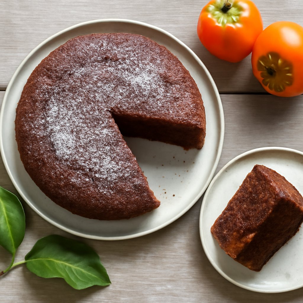 Torta cioccolato e cachi