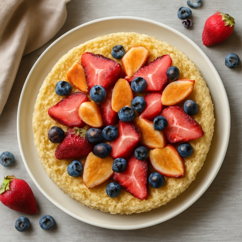 Torta di cous cous con frutta