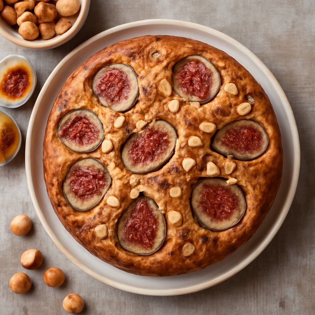 Torta di fichi e nocciole