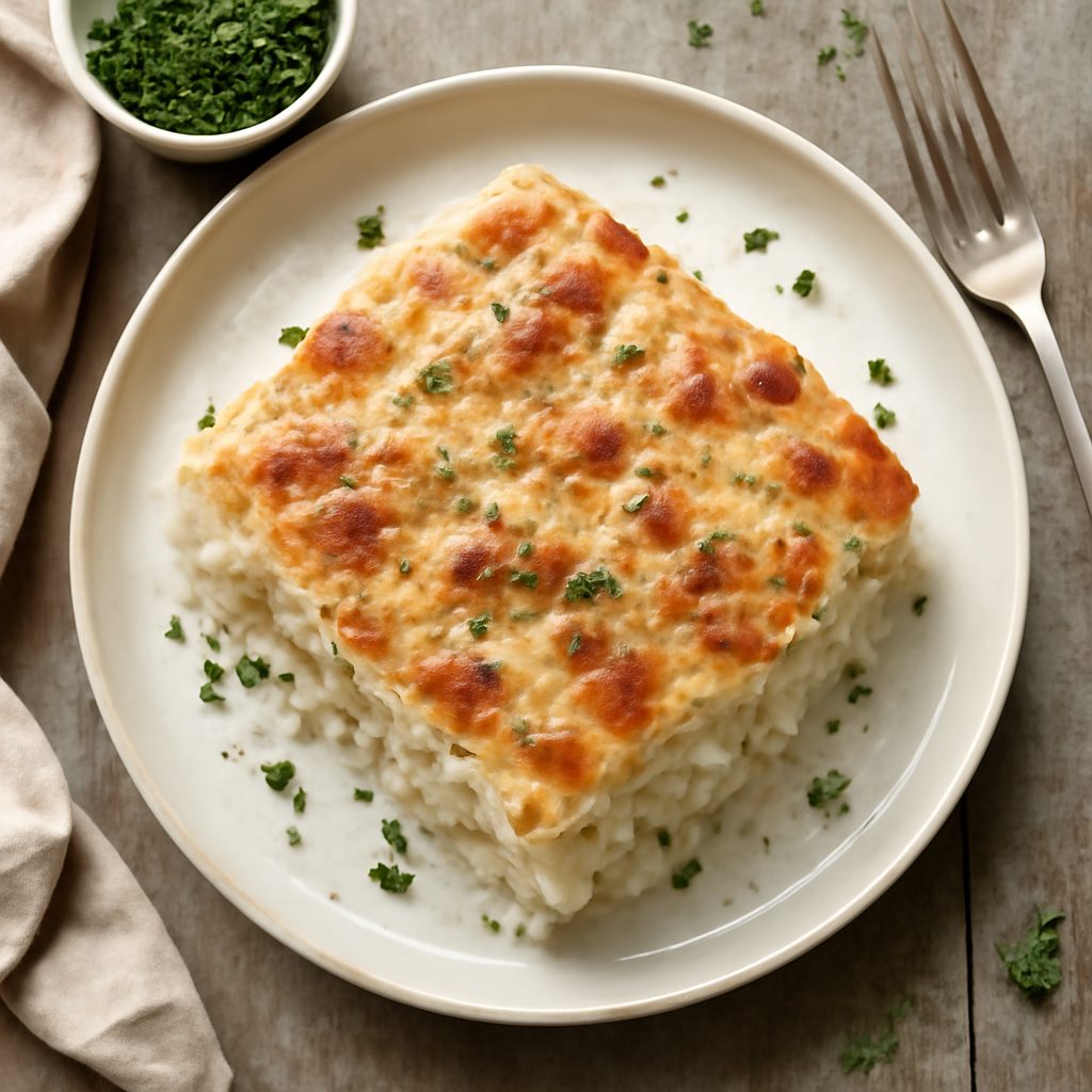 Torta di riso basmati gratinata