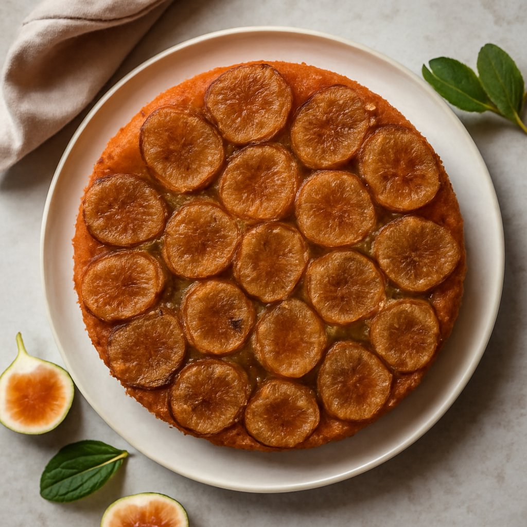 Torta rovesciata ai fichi