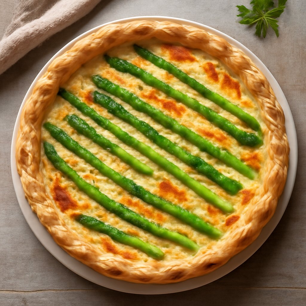 Torta salata asparagi e provola