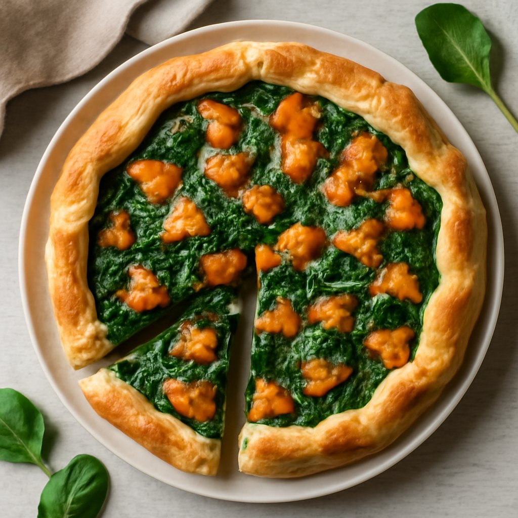 Torta salata di zucca e spinaci