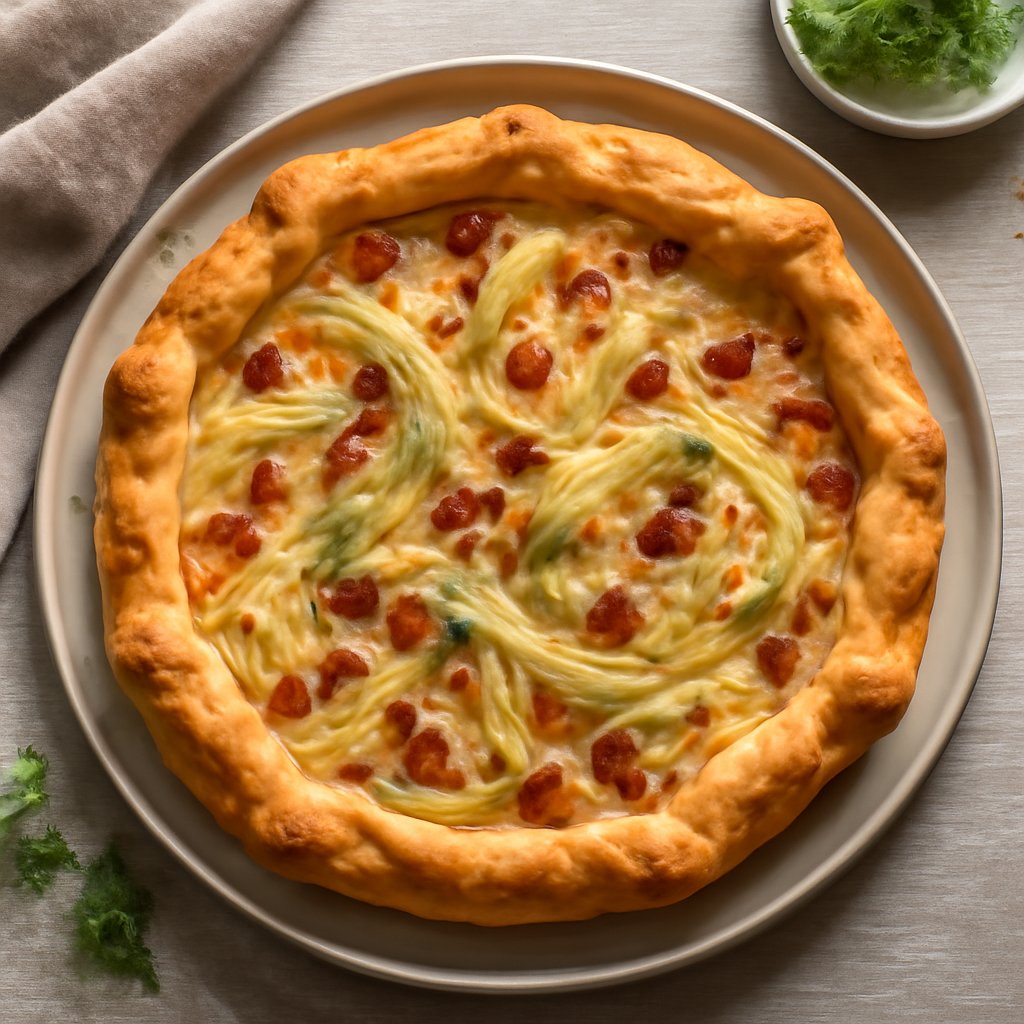 Torta salata finocchi, pancetta e formaggella